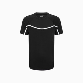 Calvin Klein CK运动夏季男士圆领插肩袖反光条字母跑步健身短袖T恤4MS2K106