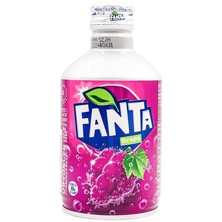 日本FANTA芬达葡萄味碳酸饮料可乐汽水子弹头铝罐装300ml