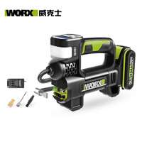 WORX 威克士 20V汽车车载多功能充气泵WU092自动充停单缸高压家用打气泵