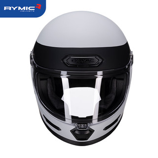 睿觅（RYMIC）摩托车复古头盔全盔3C认证夏季男女机车骑行哈雷头盔V80灰黑XL