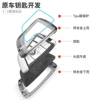 绅创宝马钥匙套老款5系3系525Li 320li x3x1x5x6x2刀锋7系730壳包扣链