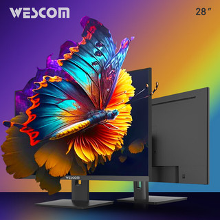 wescom W2886IDJUY/SJ 28英寸 IPS FreeSync 显示器（3840×2160、144Hz、100%sRGB、HDR10）