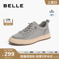 BeLLE 百丽 舒适帆布鞋男款2023新款夏季透气松紧带休闲印花板鞋A1083BM3
