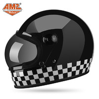 AMZ摩托车头盔复古机车全盔男女3C认证夏季哈雷帽电动车四季