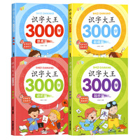 识字大王3000字全套4册 识字书幼儿认字有声启蒙早教书籍学前班识字卡片一年级儿童绘本幼小衔接教材幼儿园宝宝学汉字趣味看图