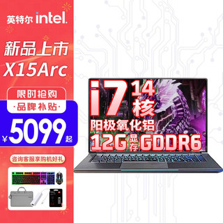 英特尔（Intel）X15Arc 12G独显笔记本电脑游戏本酷睿12代i7高端高性能玩家级骨灰级手提电脑 12G独显｜16G内存｜512G固态 酷睿i7-12700H｜14核20线程