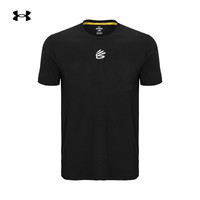 安德玛 UNDERARMOUR）夏季库里Curry男子篮球运动短袖T恤1377545 黑色001 XL