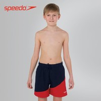 SPEEDO 速比涛 儿童沙滩裤男童宽松大码速干抗氯五分裤海边度假休闲运动