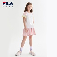 抖音超值购：FILA 斐乐 童装儿童短袖2023夏季新款女大童弹力舒适休闲时尚上衣
