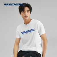 抖音超值购：SKECHERS 斯凯奇 23年夏运动男亲肤棉短袖T恤L223M108