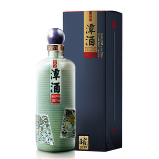 潭酒 年份潭酒2016真年份酱香型白酒猪年生肖酒53度坤沙封坛老酒收藏 500ml*单瓶