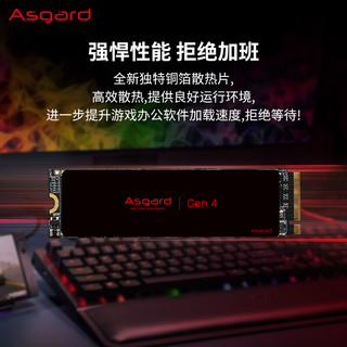 Asgard 阿斯加特 Lite 2TB SSD固态硬盘 M.2接口(NVMe协议) PCIe 4.0 读速高达5000MB/s