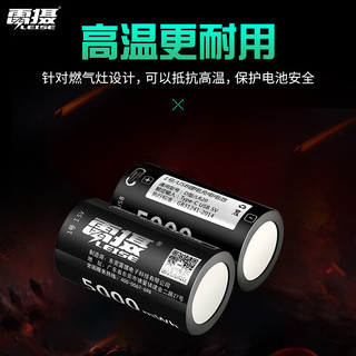 雷摄1号/D型/1.5V/USB-Type-C充电锂电池5000mWh( 2节)盒装 恒压大容量快充 适用:燃气灶/热水器等