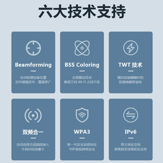 H3C新华三NX54千兆WIFI6路由器5400M速率5G双频千兆黑金色NX54-G