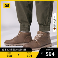 CAT 卡特彼勒 卡特23夏季新款男士经典户外休闲鞋舒适牛皮时尚工装靴中帮鞋