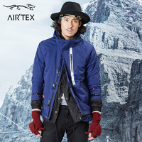 AIRTEX 亚特 户外休闲防水登山服潮牌大码夹克外套男士单层冲锋衣