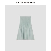 CLUB MONACO 摩纳哥会馆 女装23新品浪漫优雅高腰A字百褶底摆中长款半身裙