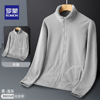 ROMON 罗蒙 加绒加厚卫衣  男浅灰 XL