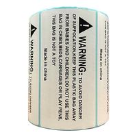 埃克斯 亚马逊WARNING塑料袋子警告标签 防止儿童窒息贴纸 英文日语fba 警示不干胶贴纸 MADE IN CHINA标签贴 超重标