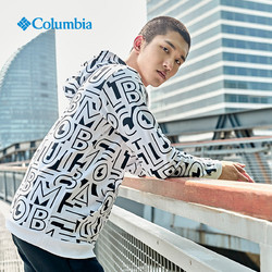 Columbia 哥伦比亚 男子运动印花连帽套头卫衣保暖抓绒连帽印花卫衣