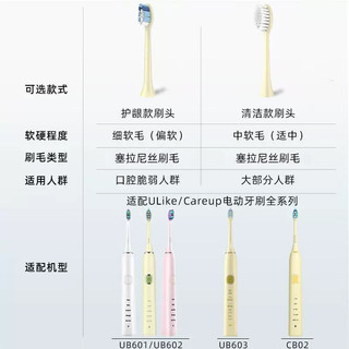 88VIP：适配Ulike电动牙刷头替换UB601/ub602/ub603/careup/cb02通用软毛