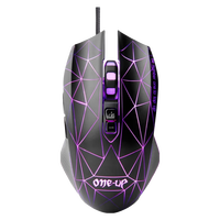 ONE-UP 先手 鼠标有线办公家用电竞游戏USB笔记本台式电脑通用机械感发光加配重 G55050