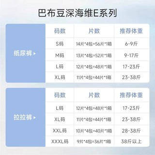 巴布豆深海维E宝宝纸尿裤尿不湿拉拉裤学步裤透气