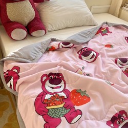 Disney 迪士尼 A类儿童被子空调被幼儿园午睡毯学生宿舍抗菌水洗夏凉被150*110cm 草莓熊