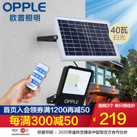 OPPLE 欧普照明 欧普（OPPLE）40瓦led太阳能灯户投光灯庭院灯 70平米
