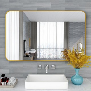 娜兰斯 浴室镜卫生间镜子贴墙免打孔卫浴镜子家用简约自粘壁挂厕所洗手间化妆镜