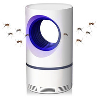 KAILIYA 凯丽雅 灭蚊灯家用室内灭蚊驱蚊器物理捕蚊吸蚊婴儿孕妇led非电蚊拍插电式防蚊圆形白USB大号