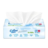 CoRou 可心柔 婴儿柔纸巾100抽柔润保湿纸面巾3层家用抽纸