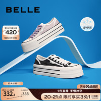 BeLLE 百丽 厚底网面透气帆布鞋女2023夏季新款女鞋商场休闲鞋Z5S1DBM3