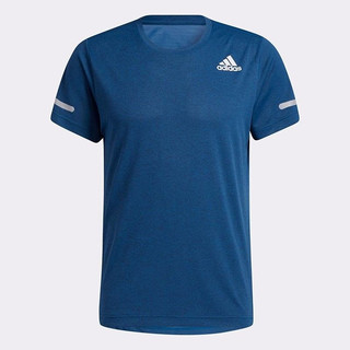 adidas 阿迪达斯 运动短袖男官网夏季圆领速干健身训练耐磨休闲短袖T恤 EB8047 深蓝色 175/92/S