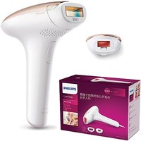 PHILIPS 飞利浦 脱毛器 附带2个附属品(面部用・身体用) 光美容器 带收纳袋 交流式 香槟金/白色