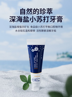 兰碧森 海盐小苏打护龈亮白牙膏减少牙垢家庭装男女清新口气110g