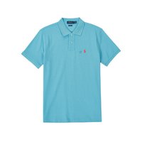 Polo By Ralph Lauren 韩国直邮[POLO] POLO 柔软的棉 短袖 领子T恤 修身版型(Aquasian)