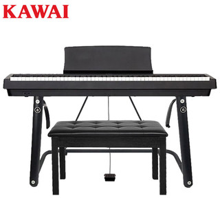 KAWAI 卡瓦依（KAWAI）电钢琴ES110黑色主机 88键重锤电子数码钢琴成人儿童初学专业家用