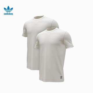 adidas 阿迪达斯 男士纯棉圆领短袖T恤 2件装 4A1M53