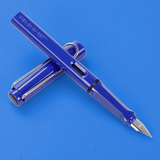 金豪（Jinhao） 金豪619小清新实色钢笔中小学生书写练字可换墨囊口径3.4笔尖0.38mm 深蓝 EF尖+50支蓝黑色墨囊