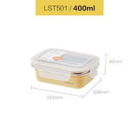 LOCK&LOCK; LST501 不锈钢保鲜饭盒 400ml