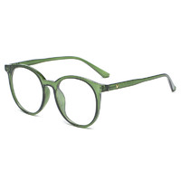 Erilles超轻TR90眼镜框男女可配防蓝光有度数近视眼镜透明黑框素颜眼睛架 绿色 单镜框
