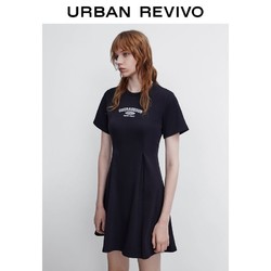 URBAN REVIVO UR女装时尚小个子字母刺绣收腰连衣裙WV33R7AE2000