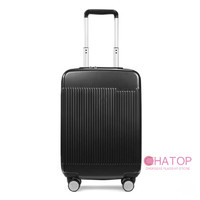 新秀丽Samsonite/拉杆箱行李箱万向轮纯色旅行箱时尚登机箱 黑色 20寸