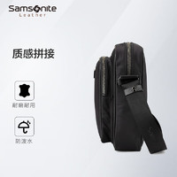 新秀丽（Samsonite）斜挎包男士尼龙单肩包 休闲时尚通勤运动男款手机包男包TW1 黑色 W1 黑色