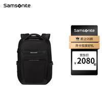 Samsonite 新秀丽 背包男士双肩包 大容量商务通勤电脑包男士 KM2*007 黑色