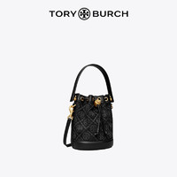 TORY BURCH 汤丽柏琦 T MONOGRAM系列 女士单肩包 152130 黑色 迷你