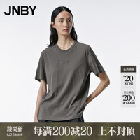 江南布衣（JNBY）23秋T恤女宽松舒适短袖5N8114050 046/铸铁灰 XS