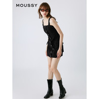 moussy 2023夏季美式辣妹露腰丹宁吊带连衣裙女010GA211-5140 020黑色 00003/L