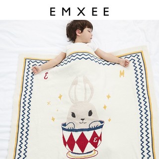 EMXEE 嫚熙 婴儿专用毛毯被子半边绒盖毯儿童睡毯新生儿宝宝小毯子云毯